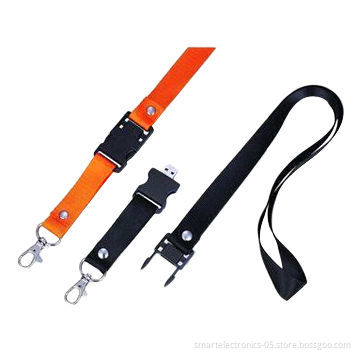 Lanyard USB flash drives, 100% QC passed, free printing, package, 3-year warranty, wholesale prices